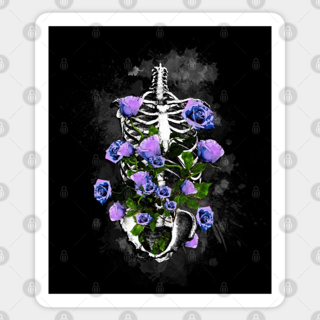 Rib Cage Floral 13 Sticker by Collagedream